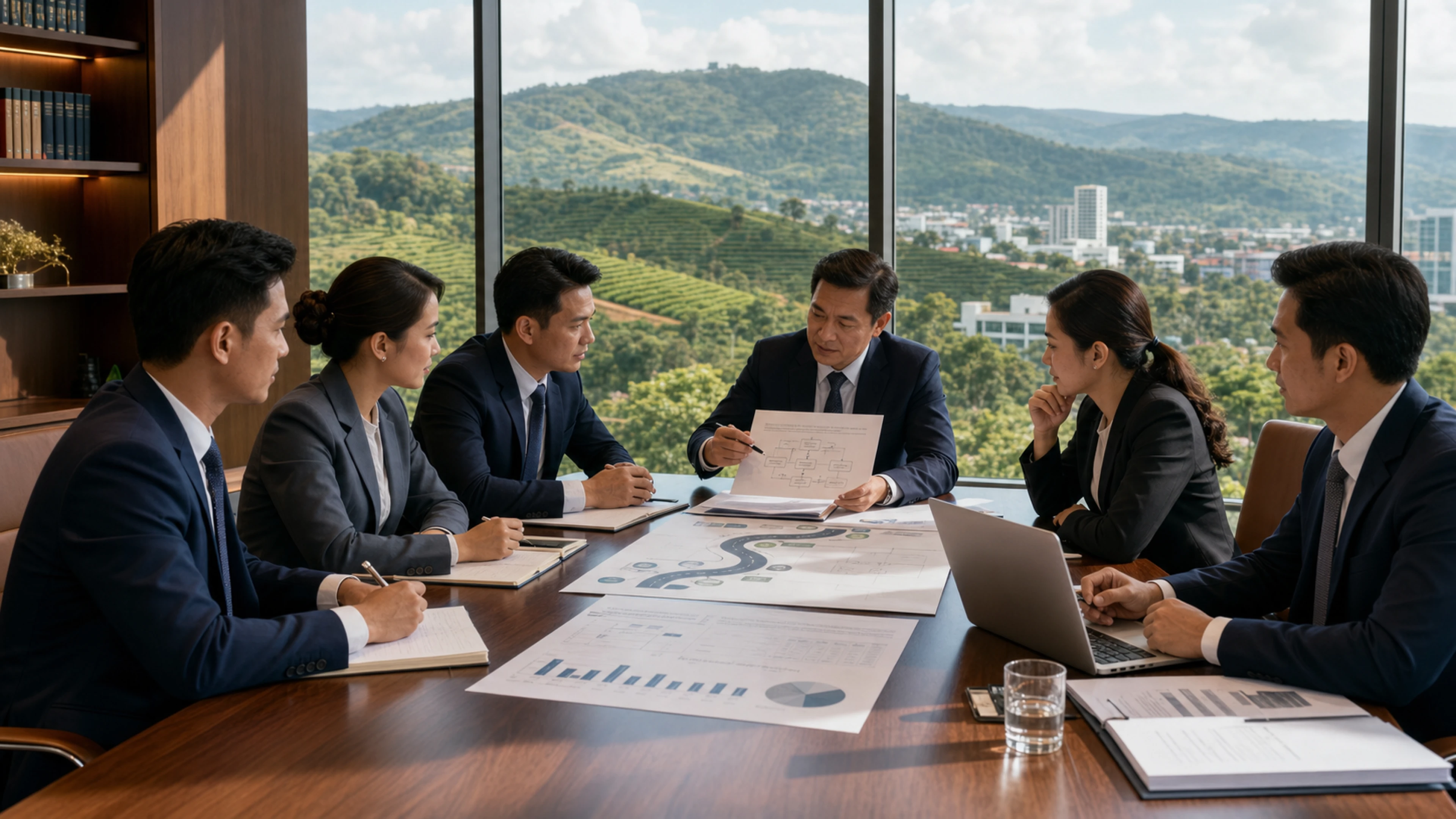 Dịch vụ pháp lý M&A Gia Lai trong cuộc họp giao dịch