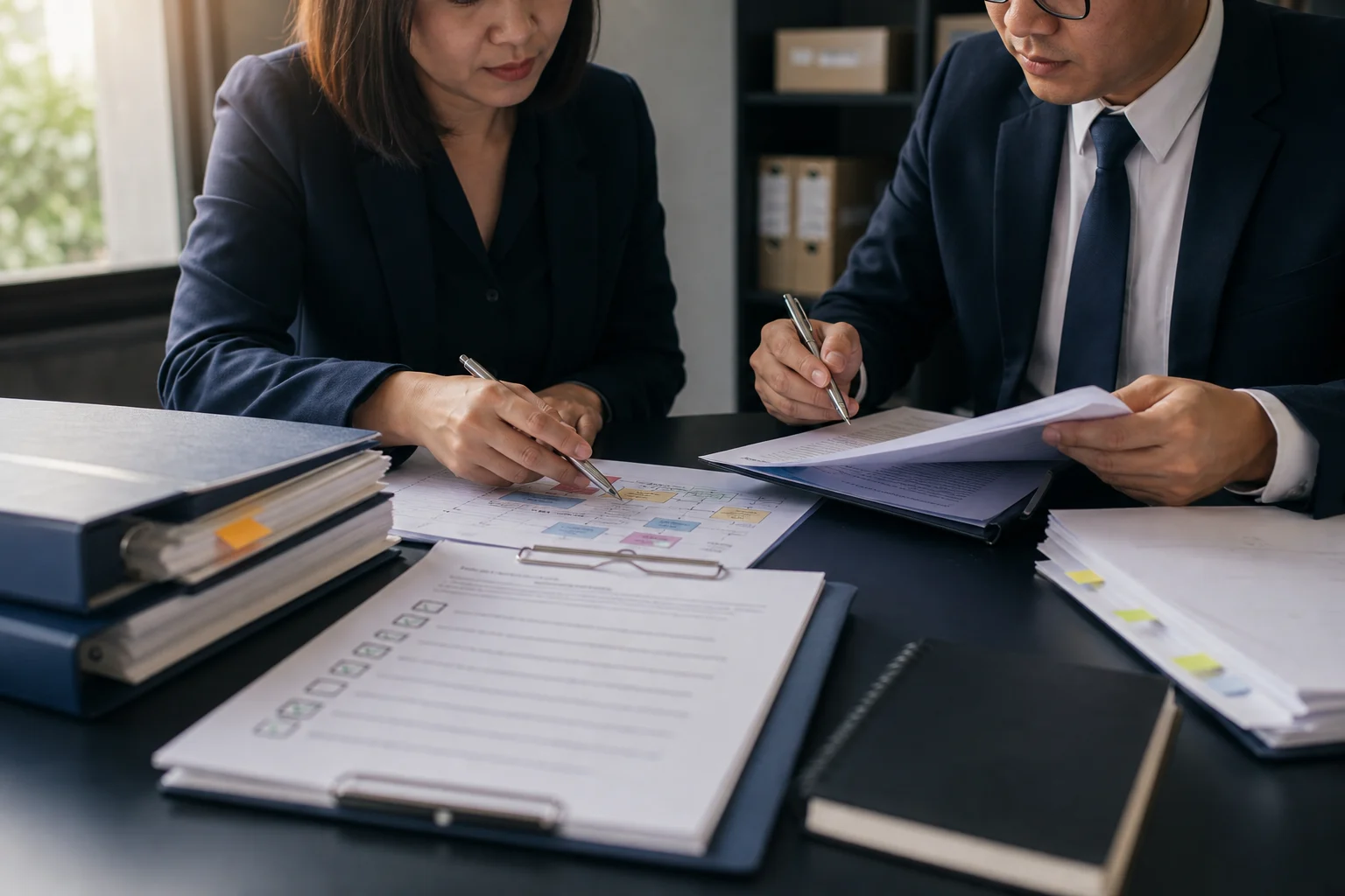 Hồ sơ giấy phép và tài liệu chứng minh điều kiện được sắp xếp