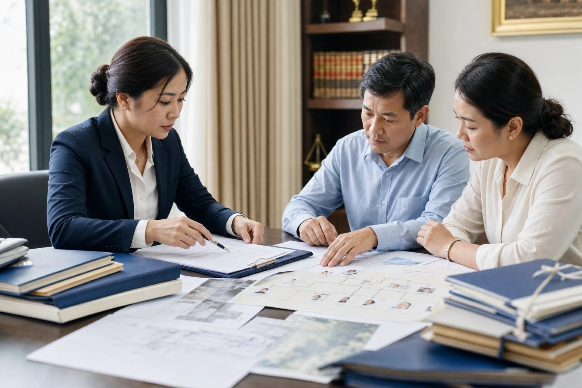 Luật sư và gia đình sắp xếp chứng cứ tranh chấp thừa kế Quận 9