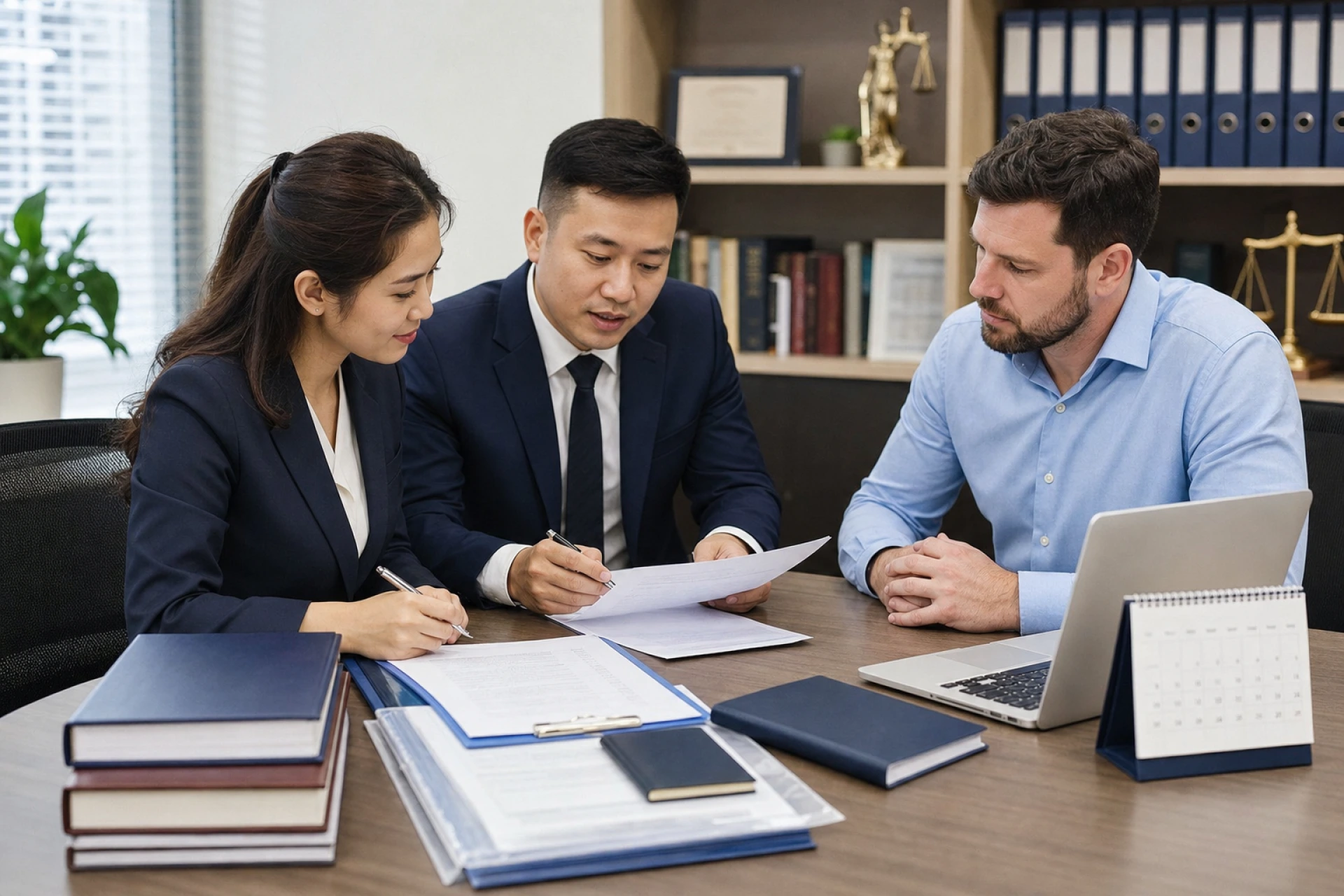 Luật sư và nhân sự rà soát hồ sơ chuyên gia nước ngoài tại Hà Tĩnh