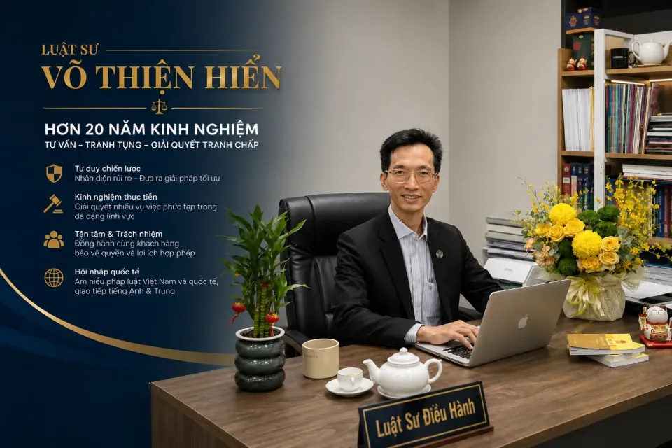 Minh họa bài viết Luật sư Võ Thiện Hiển là ai? Kinh nghiệm, chuyên môn và dịch vụ pháp lý